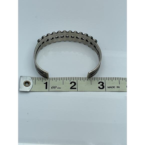 Fred Harvey Bell Trading Sterling Silver 925 Turquoise Cuff Bracelet - Picture 14 of 16